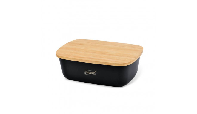 Home & Kitchen Storage - MAESTRO Breadbox MR-1776 Rectangular Plastic & Wood Black