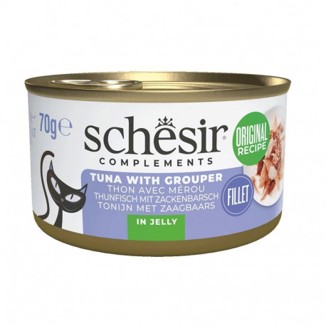 Cat Food - SCHESIR Tuna with Grouper in Jelly 70g Sugar-Free Gluten-Free