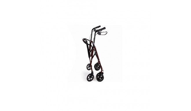 Mobility Aid - Four-Wheel Walker 120kg Capacity Adjustable Height Foldable