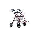 Mobility Aid - Four-Wheel Walker 120kg Capacity Adjustable Height Foldable