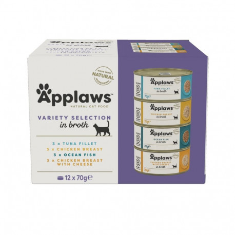 Cat Food - APPLAWS Variety Selection Multipack 12x70g Wet Food Gluten-Free