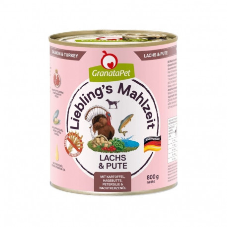 Dog Food - GRANATAPET Liebling's Mahlzeit Salmon Turkey Wet 800g Gluten-Free