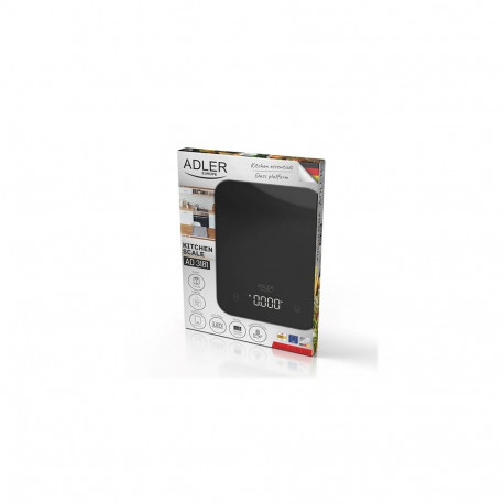 Kitchen Scale - ADLER AD 3183b 5kg Capacity 1g Accuracy LCD Display Black