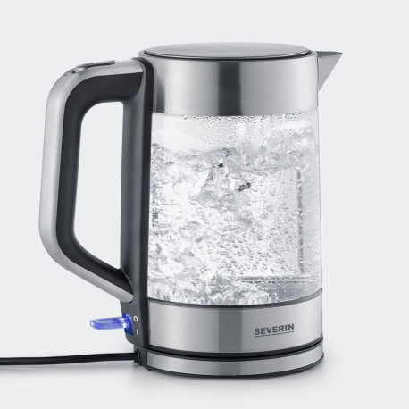 Electric Kettle - Severin WK 3420 1.7L 2200W Stainless Steel, Black