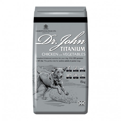 Dog Food - DR JOHN Titanium Chicken Dry Dog Food 15kg