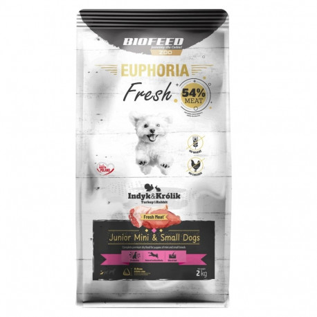 Dog Food - BIOFEED Euphoria Fresh Junior Mini & Small Turkey & Rabbit 2kg