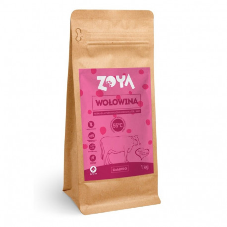 Dog Food - ZOYA ColdPRO Beef Dry 1kg Gluten-Free, 27% Protein