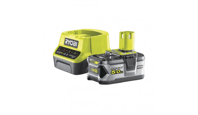 Power Tool Battery - Ryobi RC18120-150 5Ah 18V Lithium-Ion Charger Set Yellow/Black