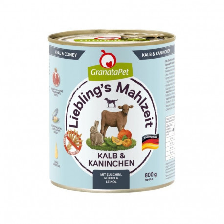 Dog Food - GRANATAPET Liebling's Mahlzeit Veal and Coney Wet 800g