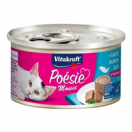Cat Food - VITAKRAFT POESIE Mousse Salmon 85g Gluten-Free Grain-Free