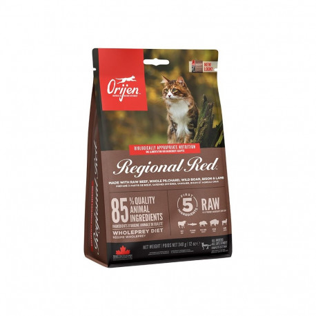Cat Food - ORIJEN Regional Red Dry Cat Food 340 g, Grain-Free, 40% Protein