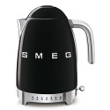 Electric Kettle - Smeg 50's Style KLF04BLEU 1.7L, 7 Temp Settings, Black