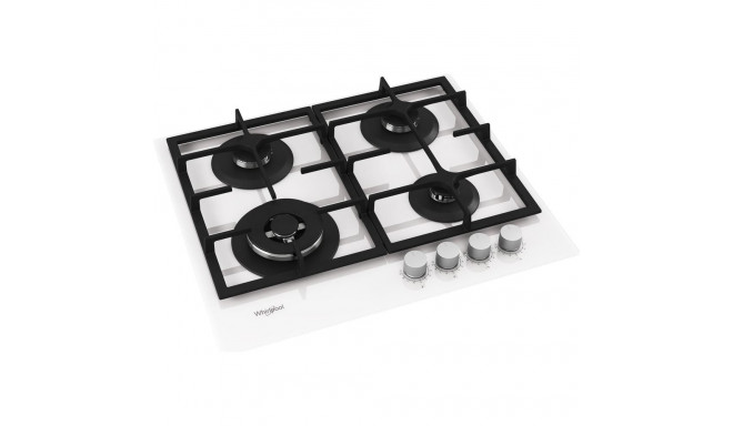 Gas Hob - Whirlpool AKTL629/WH 59cm 4 Zone Glass Top 7800W White