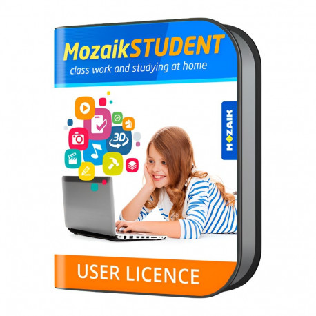 Mozaik STUDENT license for all platform, for one student, 1 year