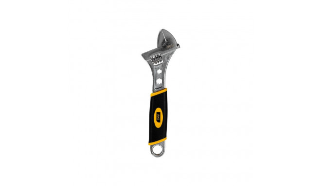 Adjustable Wrench with Plastic Handler Deli Tools EDL30108, 8" (silver)
