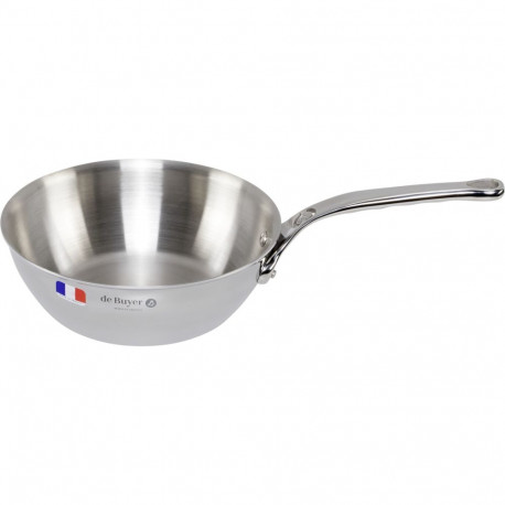 De Buyer Affinity Sauté Pan Stainless Steel curved  20 cm
