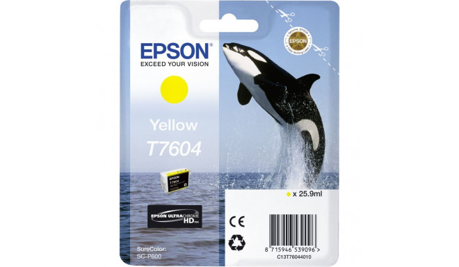 Epson tindikassett kollane T 7604