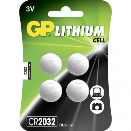 1x4 GP CR 2032 Lithium 3V