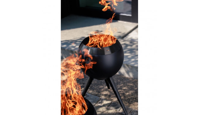 HOFATS MOON 45 all black Fire Basket with high stand