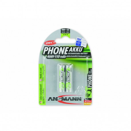 550mAh DECT (silber, 2x AAA (Micro))