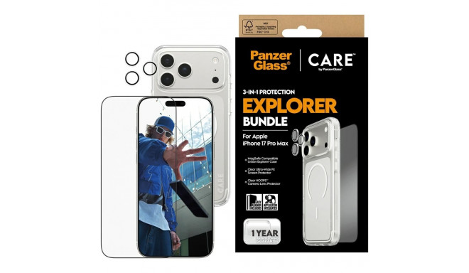 CARE by PanzerGlass Flagship Explorer 3-in-1 Case + Glass + Lens for iPhone 17 Pro Max