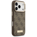 Guess 4G Logo Plate MagSafe case for iPhone 17 Pro - brown