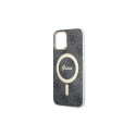 Set Guess GUBPP12MH4EACSK Case+ Charger iPhone 12/12 Pro black/black hard case 4G Print MagSafe Set Guess GUBPP12MH4EACSK Case+ Charger iPhone 12/12 Pro black/black hard case 4G Print MagSafe