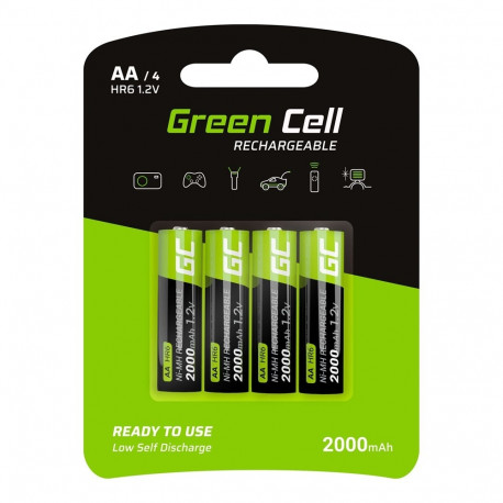 Green Cell GR02 kodupatarei laetav AA nikli-metallhüdriid (NiMH) patarei