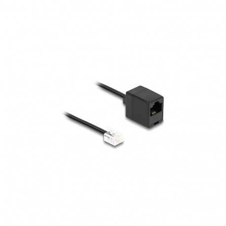 DeLOCK Telephone Cable RJ11 plug to RJ45 jack black 1 m