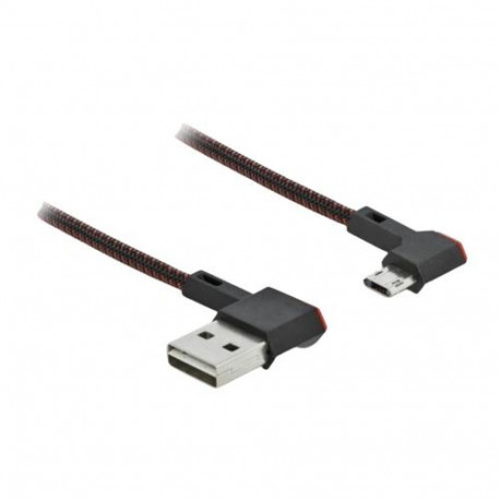 DeLOCK EASY-USB 2.0 Cable Type-A male to EASY-USB Type Micro-B male angled left / right 0.5 m black