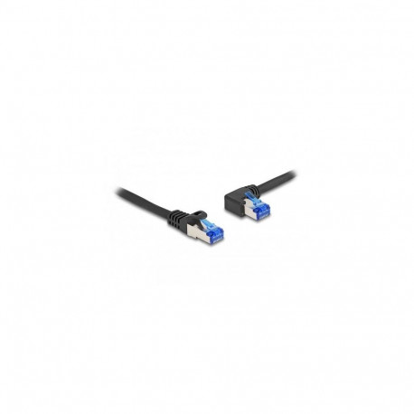 DeLOCK RJ45 Network Cable Cat.6A S/FTP straight / left angled 2 m black