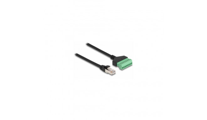 DeLOCK RJ45 Cable Cat.6 plug to Terminal Block Adapter 30 cm 2-part