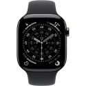 "Apple Watch S11 Titan Schiefer Cellular 42mm (Sportarmband schwarz) S/M"