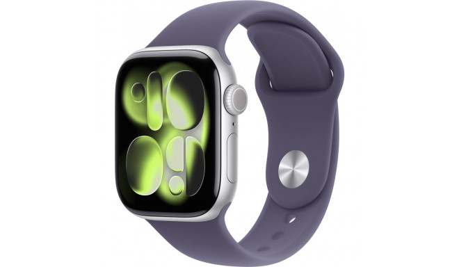 "Apple Watch S11 Aluminium Cellular 42mm Silber (Sportarmband nebelviolett) S/M"