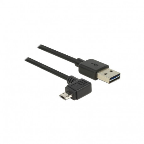 Delock EASY USB 2.0-A > EASY Micro-B vasakule/paremale nurgaga kaabel 1 m
