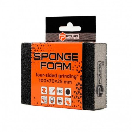 Slīpšvamme P80 100x70x25mm, Polax