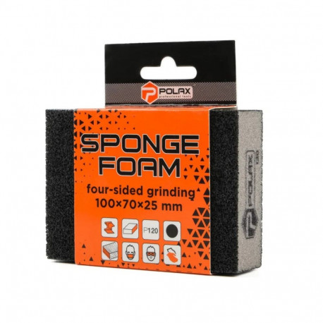 Slīpšvamme P120 100x70x25mm, Polax
