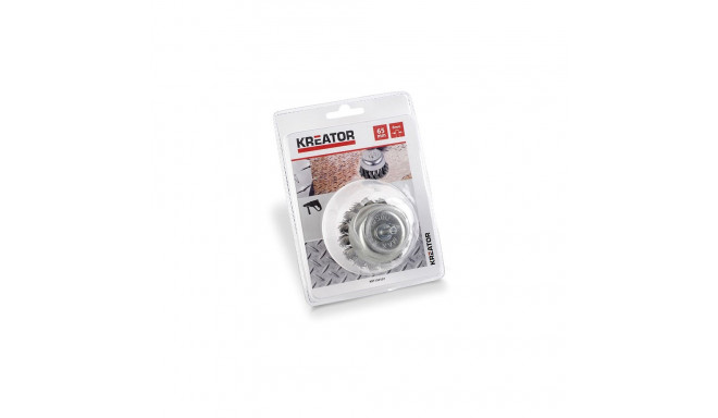 Koonushari 65 mm, põimitud terasharjased KRT150107 KREATOR