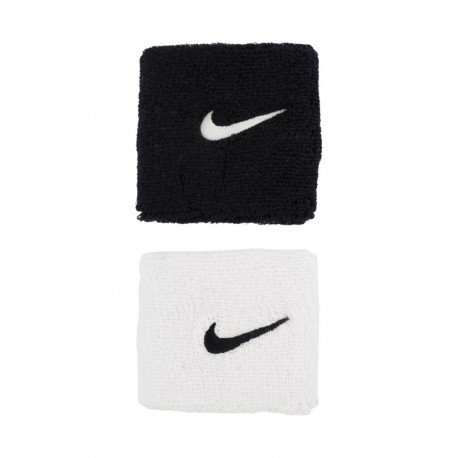 Frotki na rękę Nike Swoosh Wristbands 2 szt. biało-czarne N1012405036OS