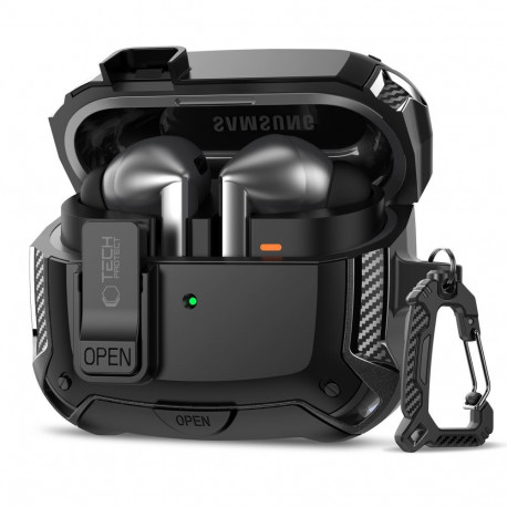 TECH-PROTECT CARBONOX MAGSAFE SAMSUNG GALAXY BUDS 3 / 3 FE / 3 PRO BLACK