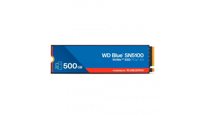 SSD WD Blue SN5100 500GB M.2 2280 PCIe Gen4 x4 NVMe QLC 3D, Read/Write: 6600/5600 MBps, IOPS 660K/11