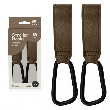 SIPO stroller hooks 2pcs brown SCA-11