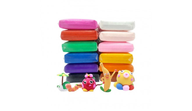 Kiddyz 12pcs Modelling Clay Set Soft Air-Dry & Non-Toxic Creative DIY Toy Multicolor