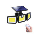 Elight Solar Sensor Wall Light 3in1 LS6 with Motion Sensor, Remote Control&Wired Solar Panel Bla