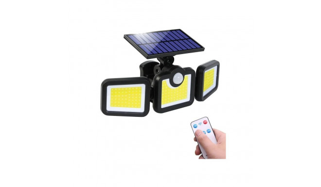 Elight Solar Sensor Wall Light 3in1 LS6 with Motion Sensor, Remote Control & Wired Solar Panel Black