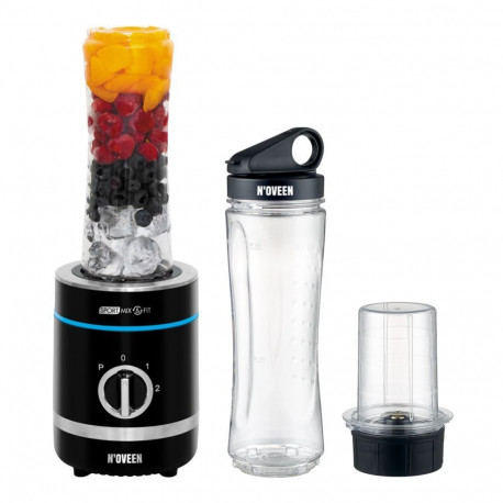 iLike SB1000 Sport Blender 300W Ice Crushing + Pulse Grinder & 2x600ml Bottles LED BPA-Free Black