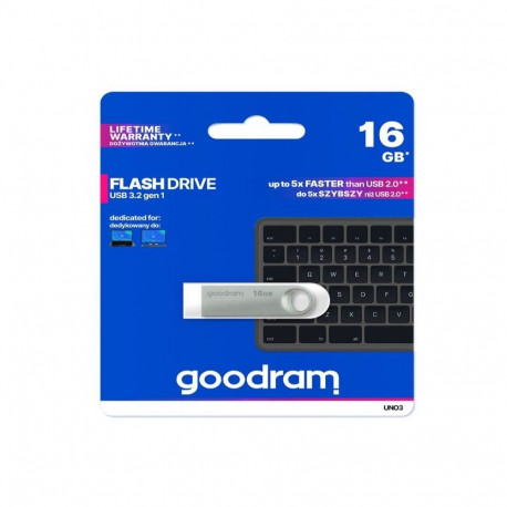 Goodram UNO3 Pendrive - 16GB USB 3.2 gen 1 Silver