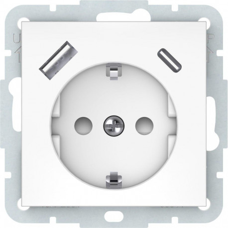 SOCKET USB-A+C valge RP16-002-22/A+C QR