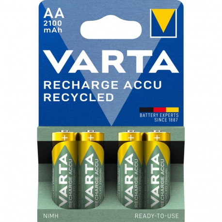 1x4 Varta RECHARGE ACCU taaskasutatud 2100 mAH AA Mignon NiMH