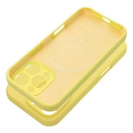 Case for iPhone 17 PRO Silicone 2mm compatible with MagSafe yellow